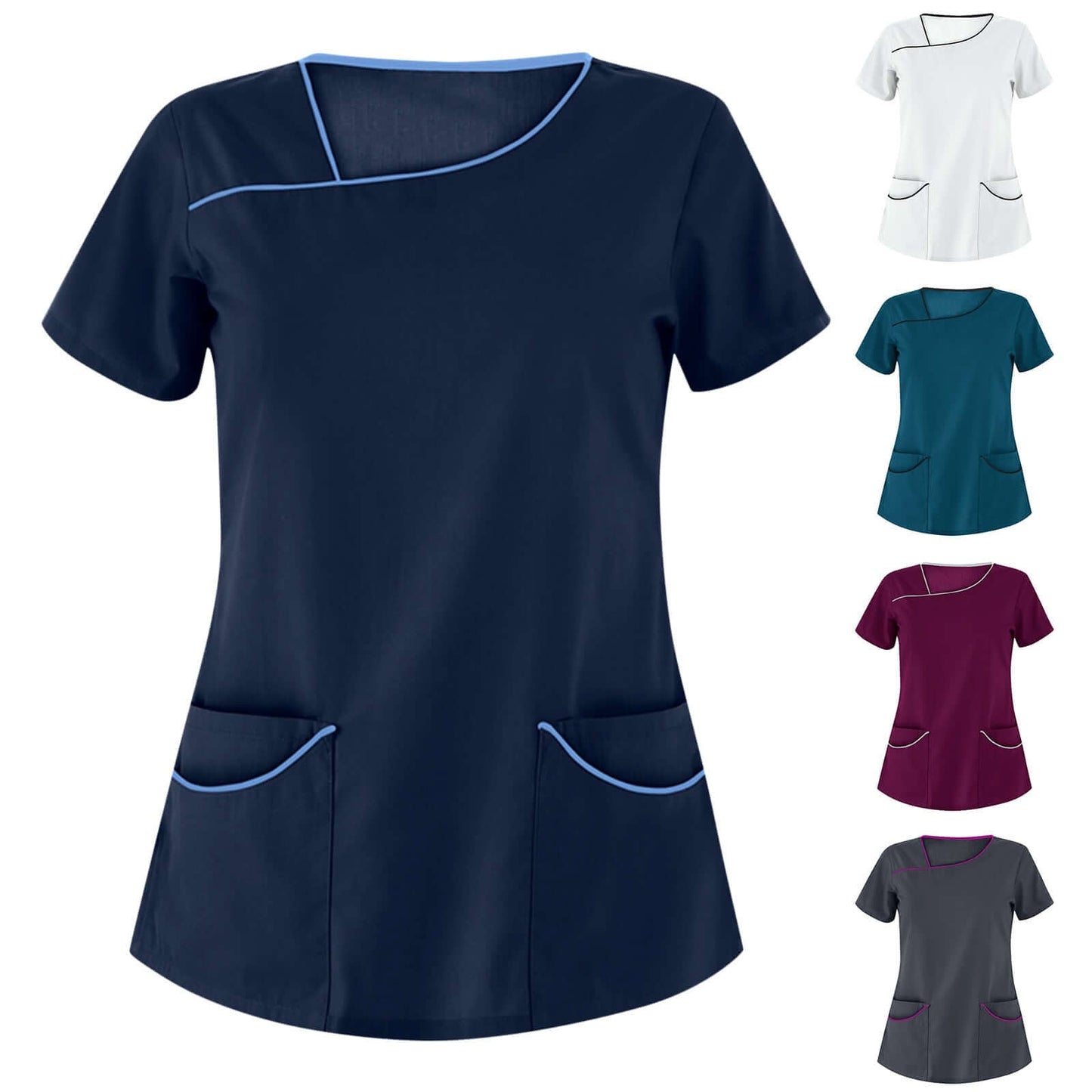Beauty aesthetics nursing uniforms in various colors for salon professionals, featuring stylish and functional designs.