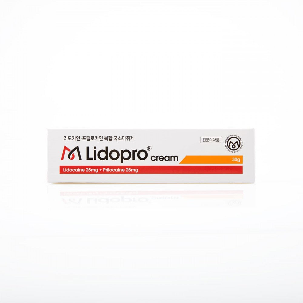 Lidopro numbing cream packaging on a white background