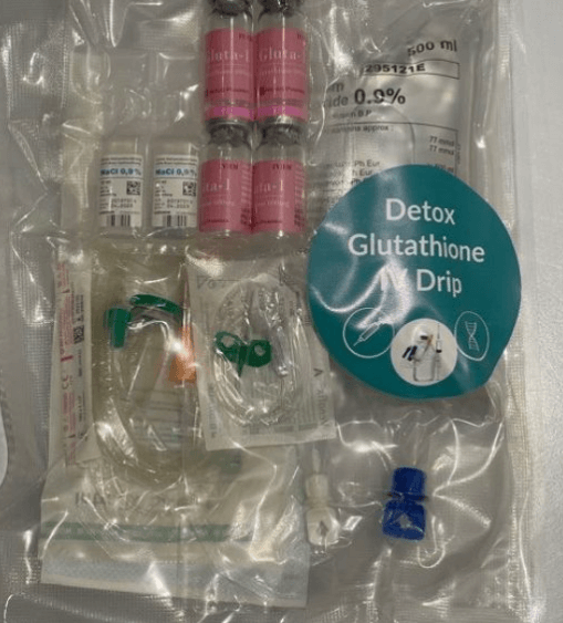 Glutathione Detox IV Drip Set 2400mg for Detox & Liver Regeneration with Beauty Aesthetics Benefits