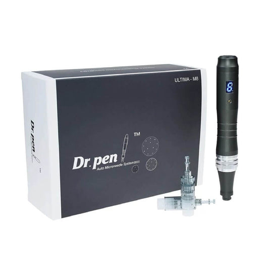 Dr. Pen M8The new Dr. Pen M8 Microneedling Pen is more powerful and dynamic than its younger sibling, the Dr. Pen M5. The control and precision that Dr. Pen M8 provides allow for a treatment that is intense at targeting deep scars and deep wrinkles. The e