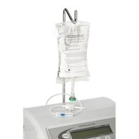 Sterile saline water pouch for beauty aesthetics, 250ml, connected to an irrigation system above a medical device.
