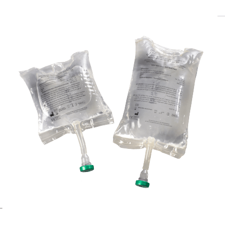 Sterile saline water pouches for irrigation, 0.9% sodium chloride, box of 10 x 250ml, beauty aesthetics product, non-injectable.