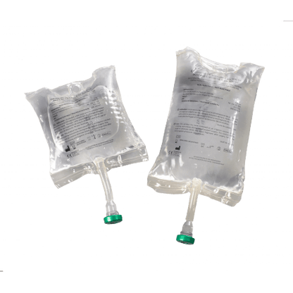 Sterile saline water pouches for irrigation, 0.9% sodium chloride, box of 10 x 250ml, beauty aesthetics product, non-injectable.