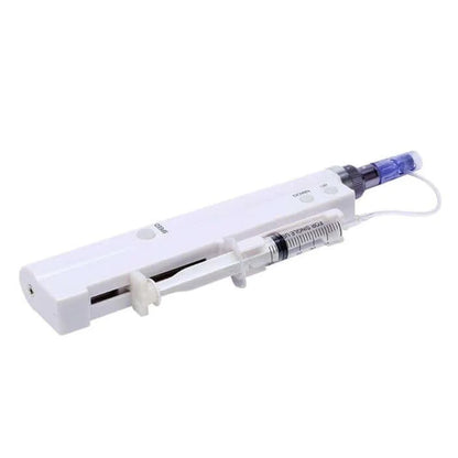 2 in 1 Hydra Injector Derma Pen for Beauty Aesthetics with Nano Mesotherapy Microneedles for Skin Rejuvenation.