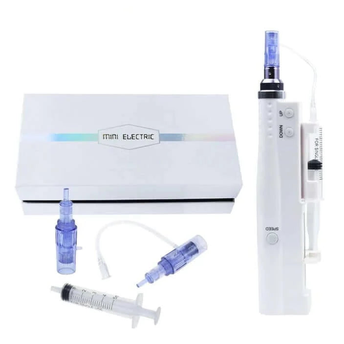 2 in 1 Hydra Injector Derma Pen Nano Mesotherapy Microneedle Mesogun with nanoscale needles for anti-aging and skin rejuvenation