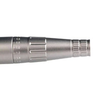Close-up of Artmex V6 Permanent Makeup Eyebrow Tattoo Machine's tip with adjustable needle length, ensuring precision for beauty aesthetics.