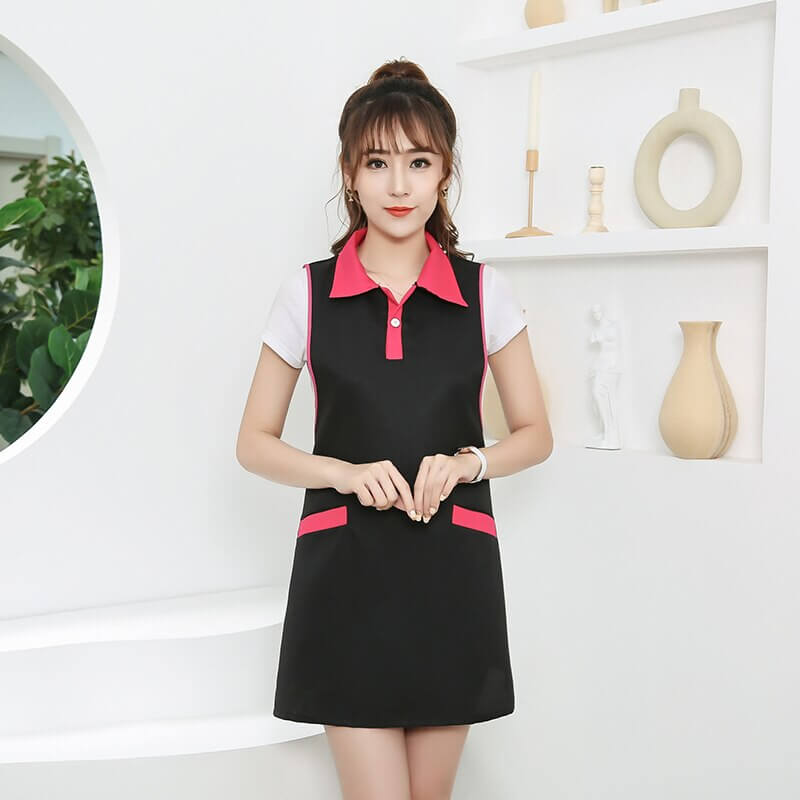 Nail Salon Dress With PocketsIntroducing our Nail Salon Dress With Pockets, specially designed to meet the needs of nail salon professionals. This dress combines style, functionality, and comfort, allowing you to work with ease while maintaining a polishe