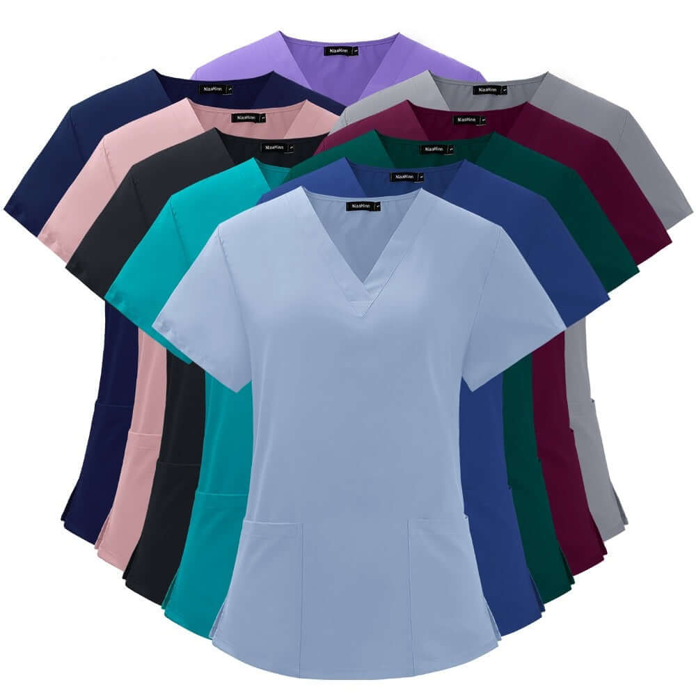 Slim Fit Tops Beauty Salon UniformIntroducing our Slim Fit Tops Beauty Salon Uniform, designed to provide a stylish and professional look for beauty salon professionals. These slim fit tops are tailored to flatter your figure while offering comfort and fu