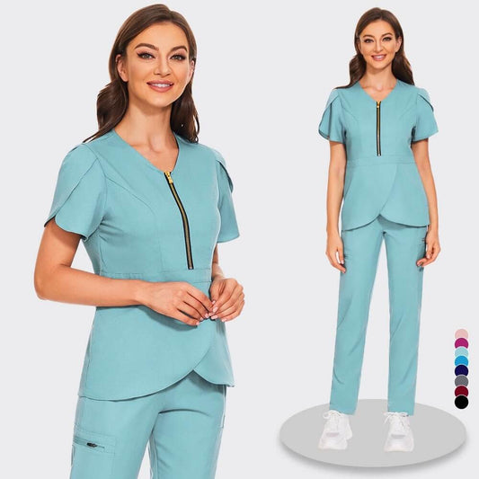 Spa Uniforms V-Neck Working ClothesEnhance your professional image and elevate your spa experience with our Spa Uniforms V-Neck Working Clothes. These specially designed uniforms are crafted to provide comfort, style, and functionality for spa professiona