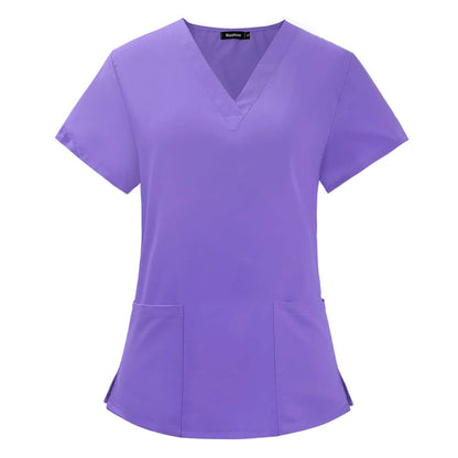 Slim Fit Tops Beauty Salon UniformIntroducing our Slim Fit Tops Beauty Salon Uniform, designed to provide a stylish and professional look for beauty salon professionals. These slim fit tops are tailored to flatter your figure while offering comfort and fu