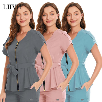 Short Sleeve Beauty Salon WorkwearIntroducing our Short Sleeve Beauty Salon Workwear, designed to provide comfort, style, and functionality for professionals in the beauty industry. These workwear garments are perfect for warmer weather or when you prefer